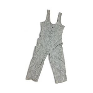 FP Movement by Free People Heathered Gray Cropped Jumpsuit cross court Henley
